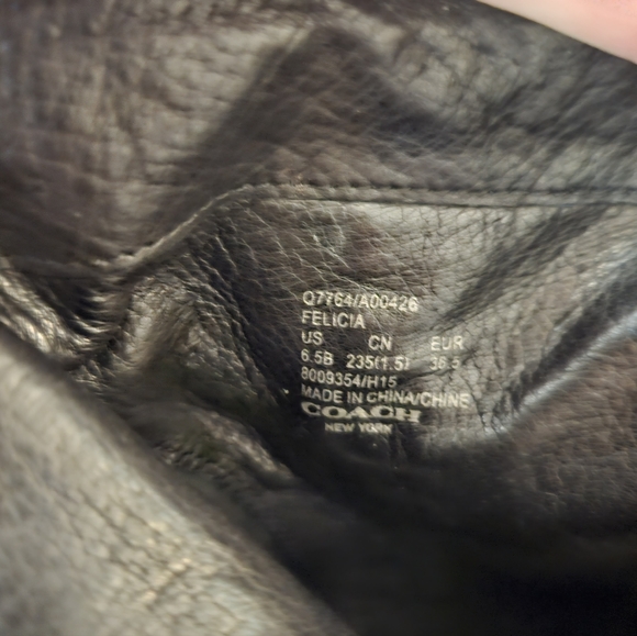 Coach All leather leopard print chunky heel bootie.size 6.5 - Picture 6 of 9